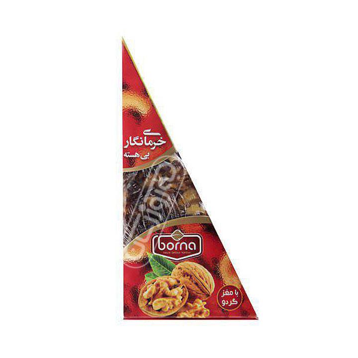 خرما نگاربدون هسته با مغز گردو برنا 220 گرمی